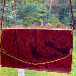 Unique Elephant design small leather purse made in India good condition no flaws